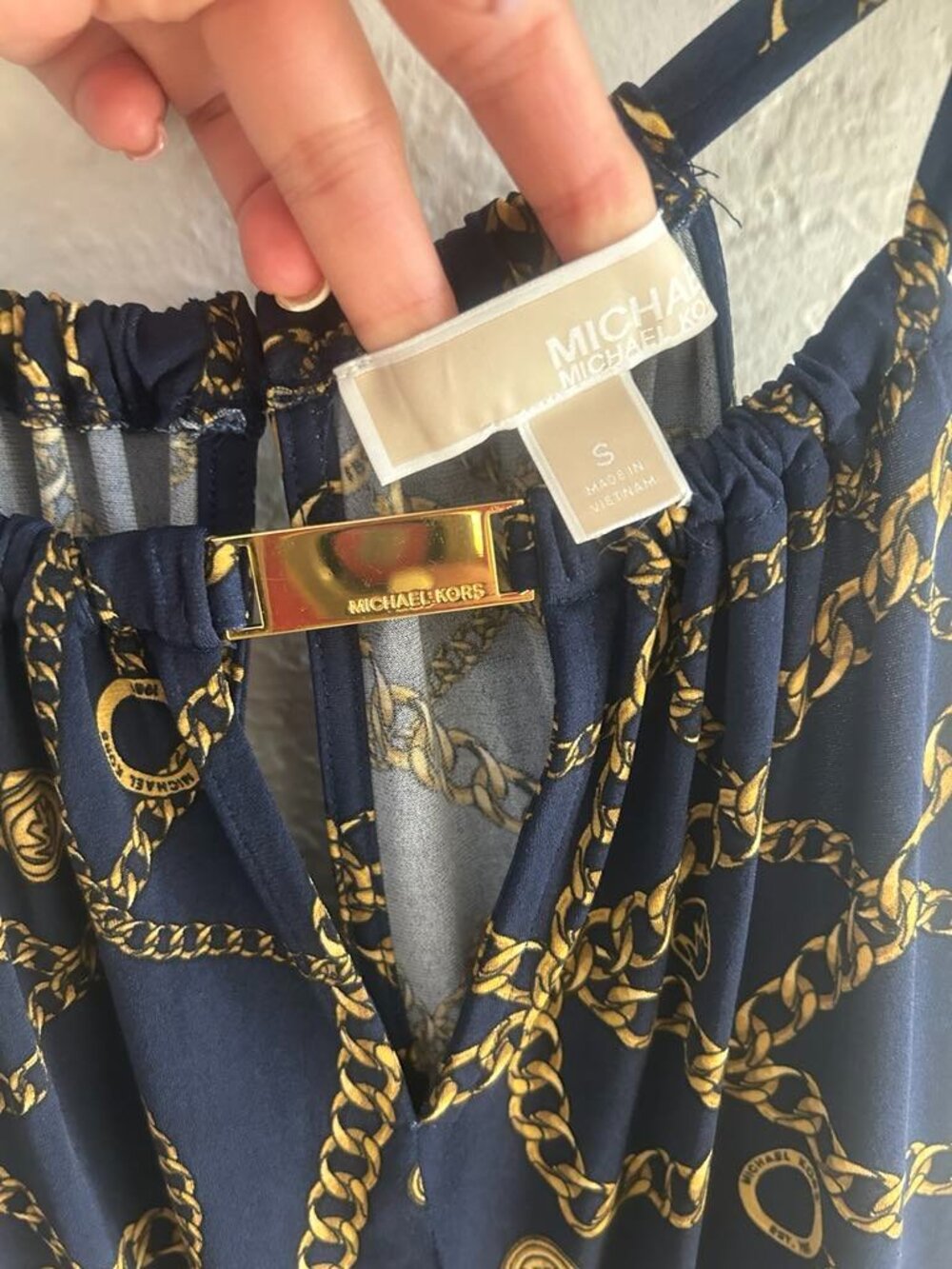 Michael Kors Logo Printed Top Small